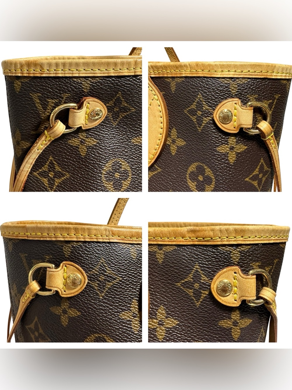 Louis Vuitton Monogram & Vachetta Neverfull PM Tote Bag - Picture 5 of 16